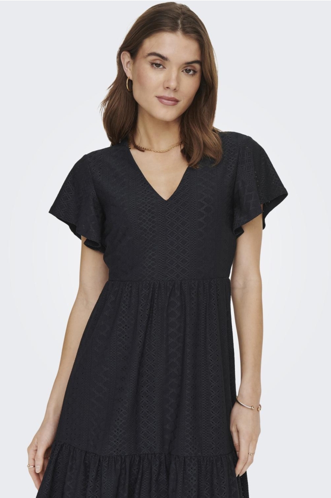 ONLSANDRA S/S V-NECK DRESS JRS NOOS 15289687 NIGHT SKY